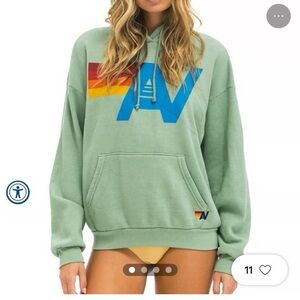 Aviator Nation Sage-Green Hoodie XL unisex